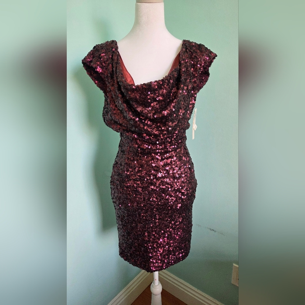 French Connection Purple Sequin Mini Dress